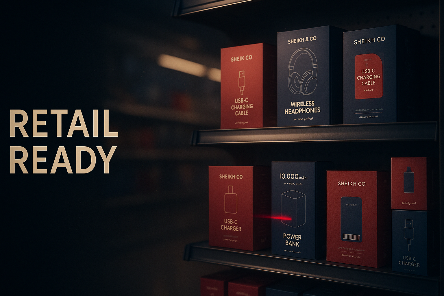 Retail-ready electronics assortment